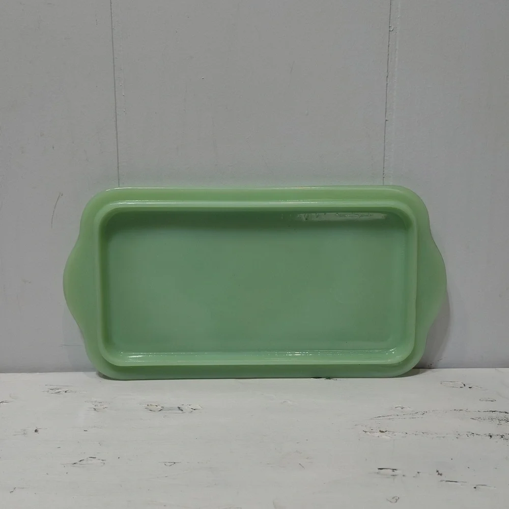 Philbe Fire-King Jadeite Refrigerator Dish Lid Rectangular Tray‎ 10”
